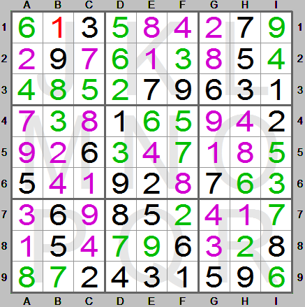 tie-breaker and Ariadne's thread in Sudoku Instructions - full solution